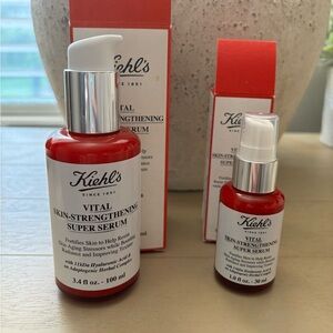 Kiehls vital skin-strengthening super serum 100mls AND 30mls brand new